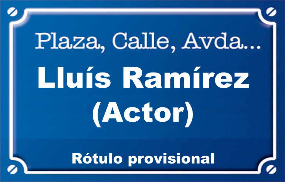 Actor Lluís Ramírez (plaça)