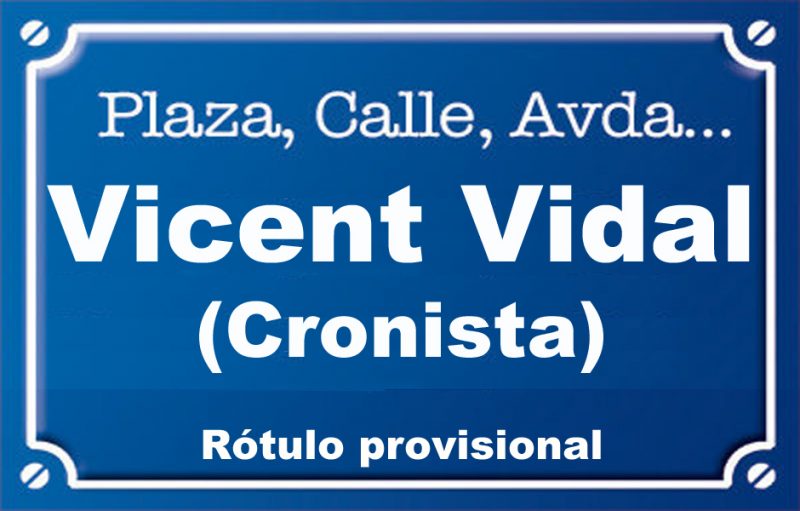 Vicent Vidal Cronista (calle)