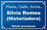 Historiadora Silvia Romeu (calle)