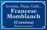 Cronista Francesc Momblanch (plaza)