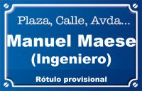 Ingeniero Manuel Maese (calle)