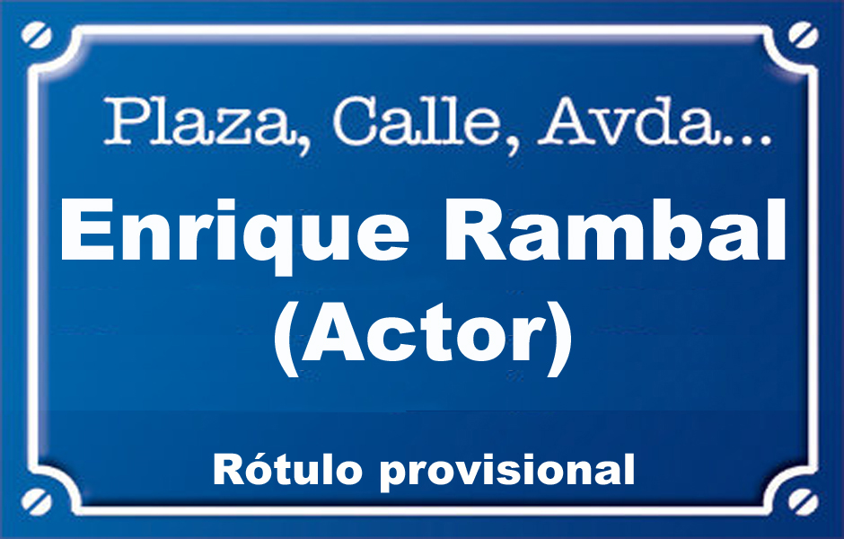 Actor Enrique Rambal (plaza)
