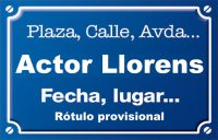 Actor Llorens (calle)