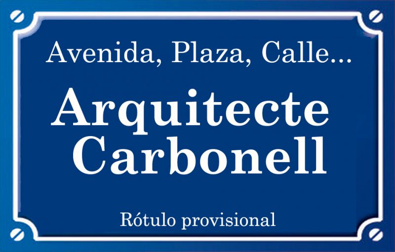 Arquitecte Carbonell (calle)