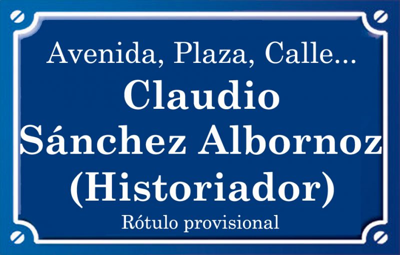 Claudio Sánchez Albornoz historiador (calle)