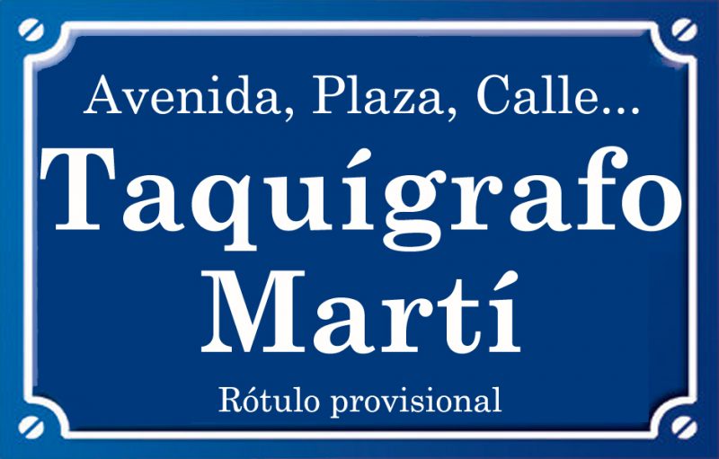 Taquígrafo Martí (calle)