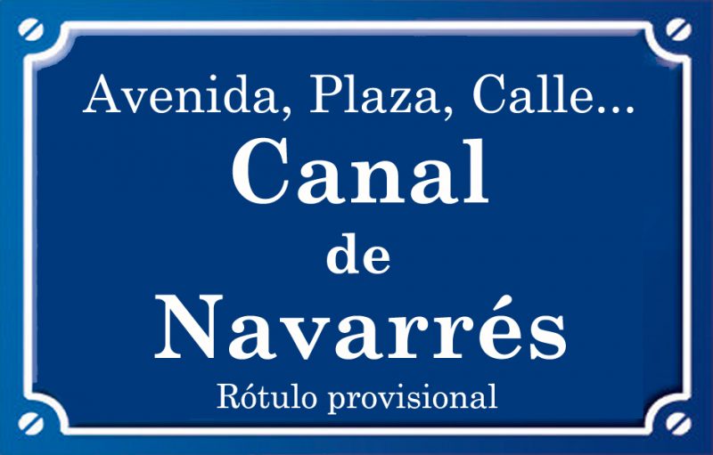Canal de Navarrés (calle)