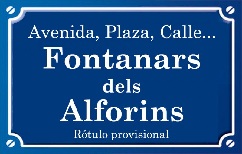 Fontanars dels Alforins (calle)