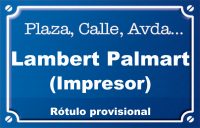 Impresor Lambert Palmart (calle)
