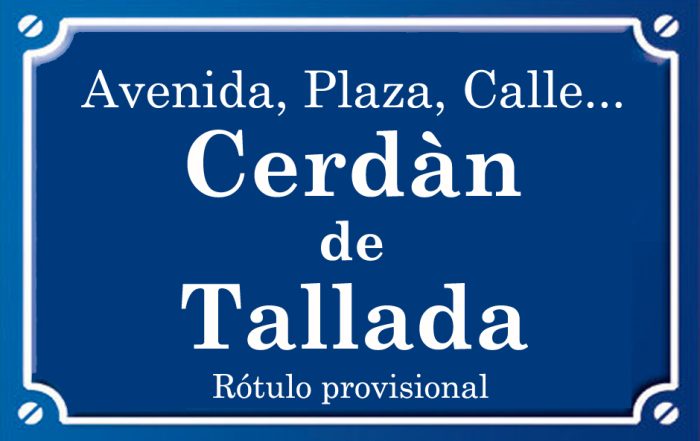 Cerdàn de Tallada (calle)