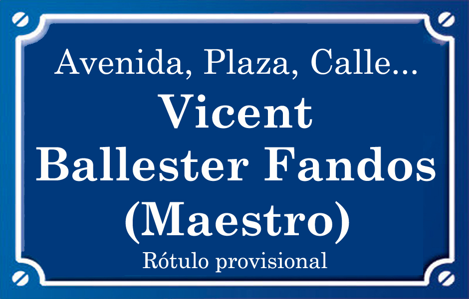 Maestro Vicent Ballester (plaza)