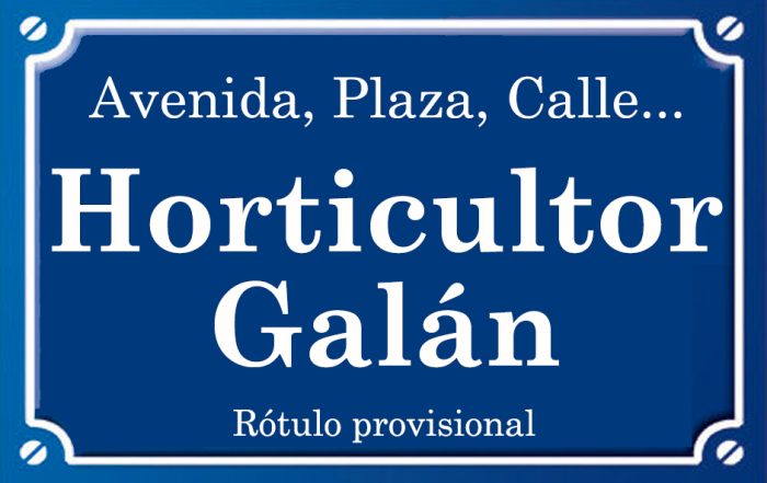 Horticultor Galán (calle)